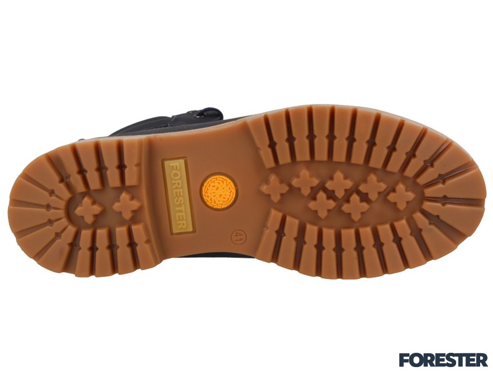 Ботинки Forester 4534-89 Тёмно-синий, Натуральная кожа,Мех
