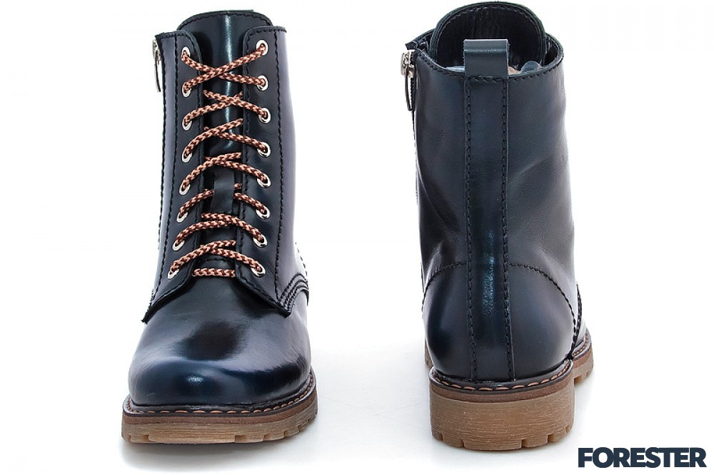 Утепленные ботинки Forester 3558-89 Черная кожа