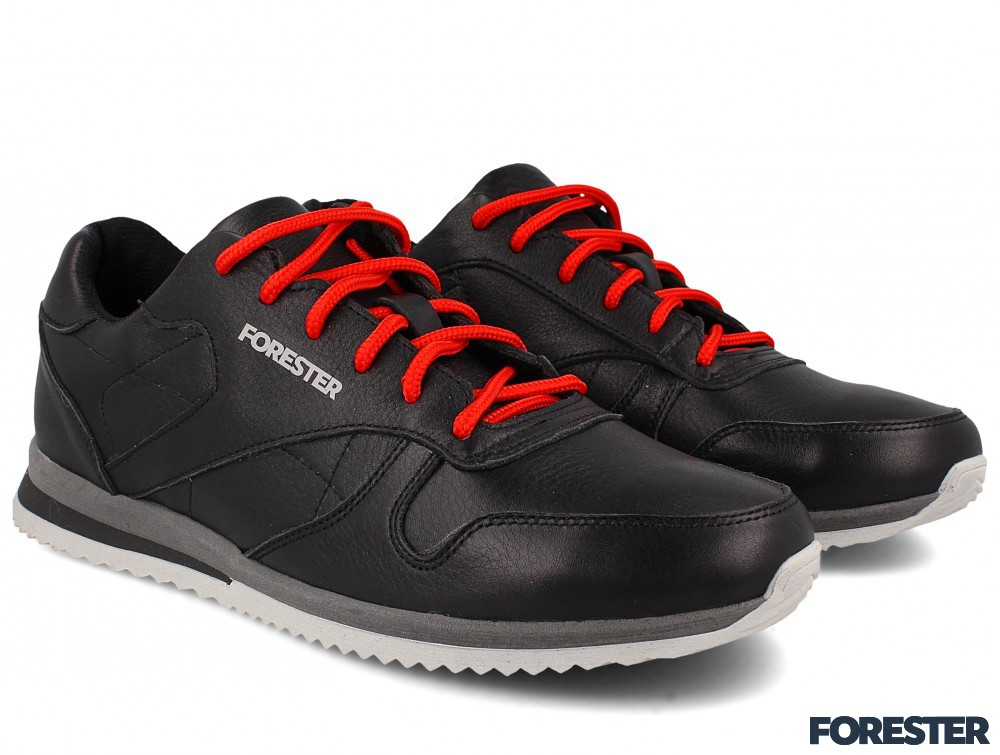 Чоловічі кросівки Forester Original Black Leather 4101-2747