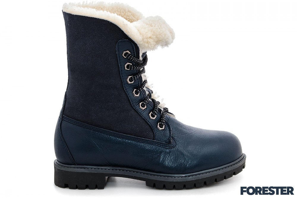 Зимние ботинки на меху Forester 50919-227003 Navy Leather