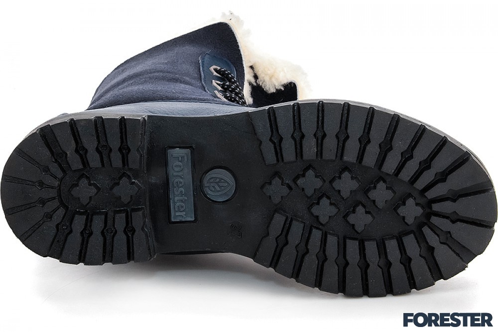 Зимние ботинки на меху Forester 50919-227003 Navy Leather