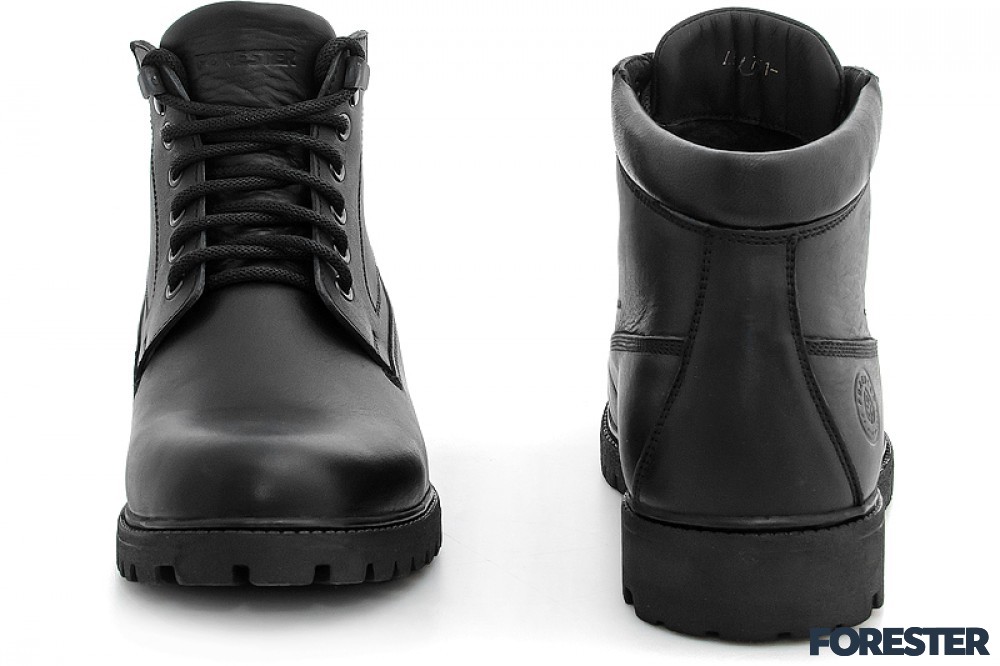 Черные зимние ботинки Forester 751-27 на меху