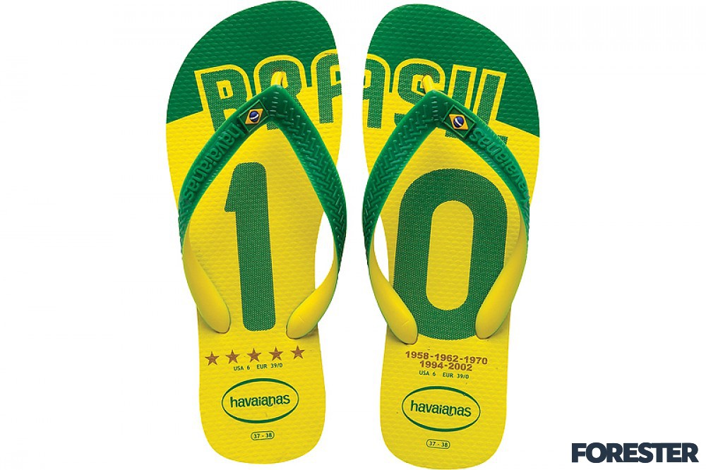 Пляжне взуття Havaianas Brasil (зелений/жовтий)