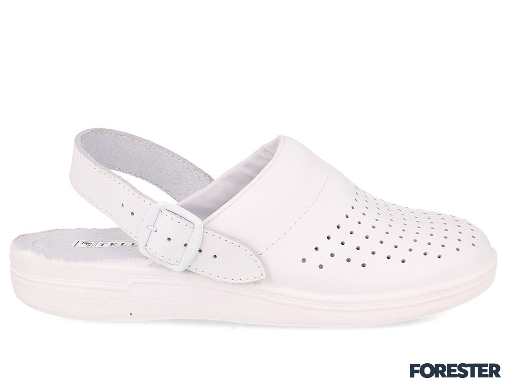 Шкіряне докторське взуття Forester Sanitar 0404-13 White