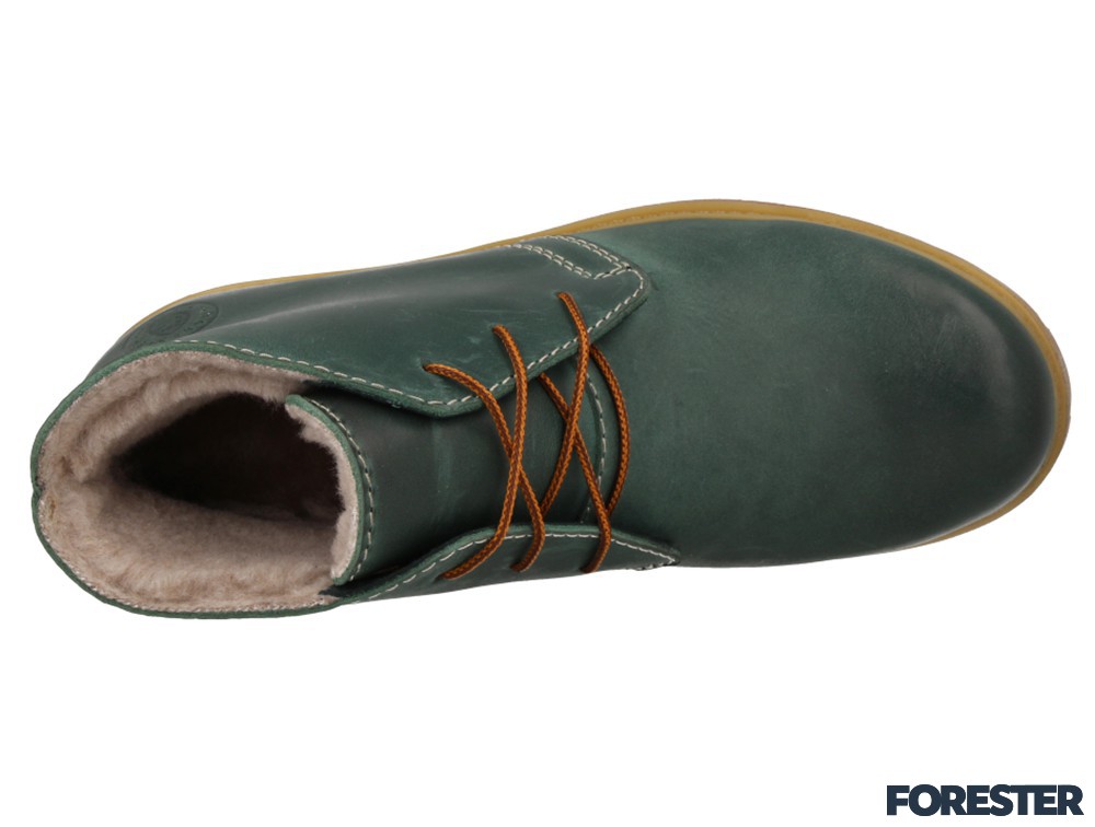 Ботинки Forester 3988-22 Зеленый, Натуральная кожа,Шерсть