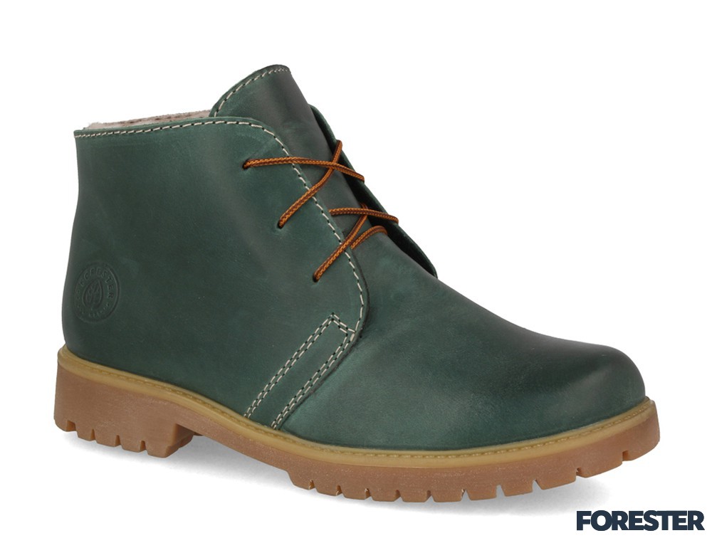 Ботинки Forester 3988-22 Зеленый, Натуральная кожа,Шерсть