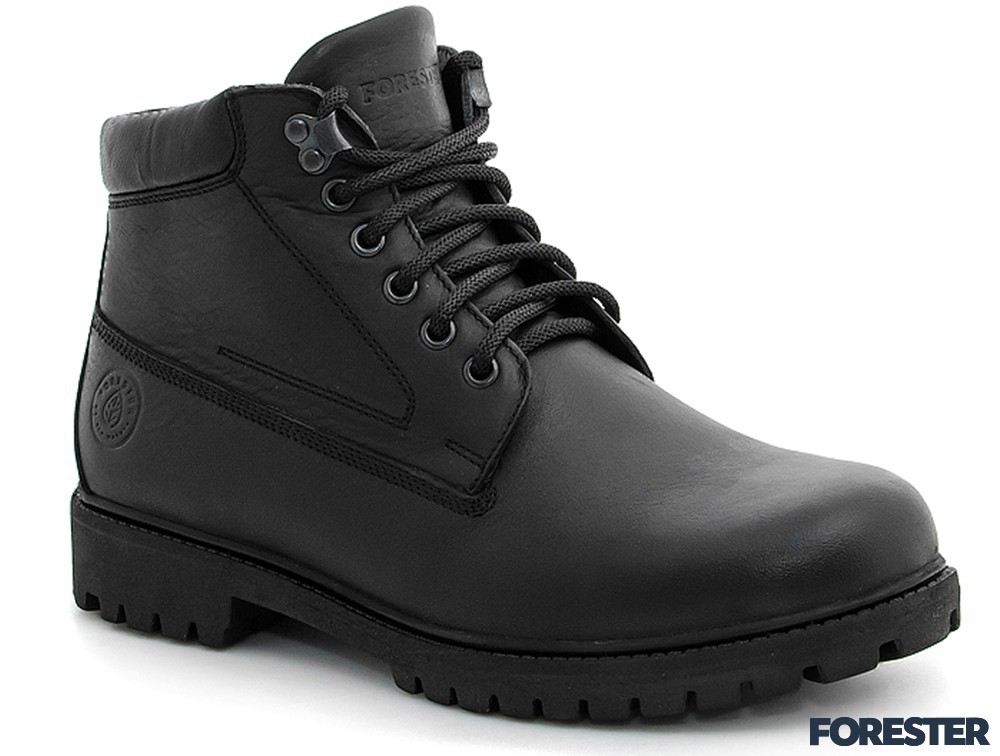 Черные зимние ботинки Forester 751-27 на меху