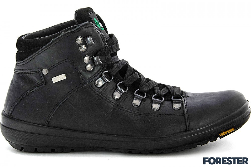Черные ботинки Forester Vibram 15047-V1 Кожаные
