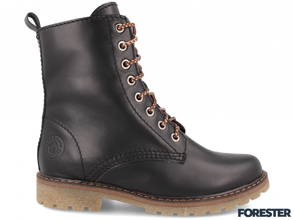Утепленные ботинки Forester 35502-27 Черная кожа