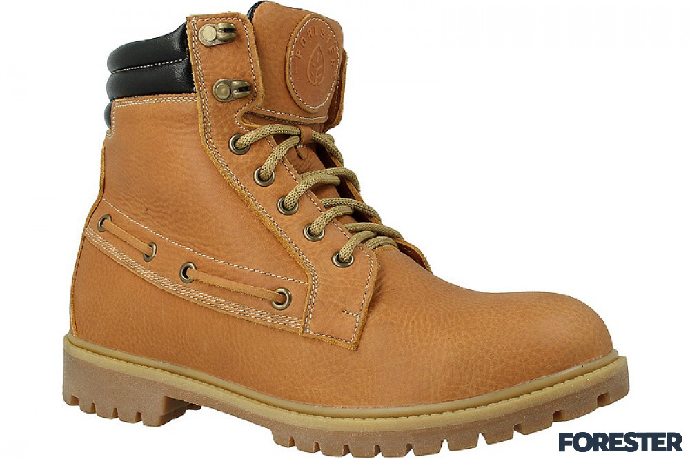 Желтые кожаные ботинки Forester 4577-74