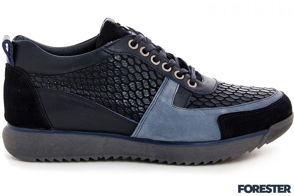 Кожаные туфли Forester 7360-89 Темно-синие