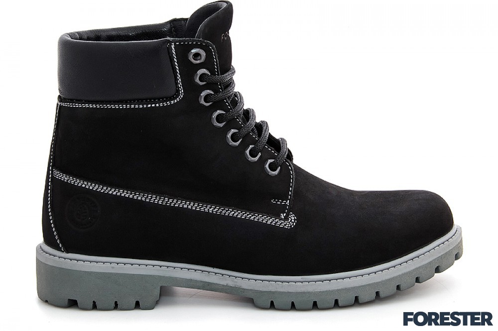 Мужские ботинки Forester 8752-021 Чёрный нубук