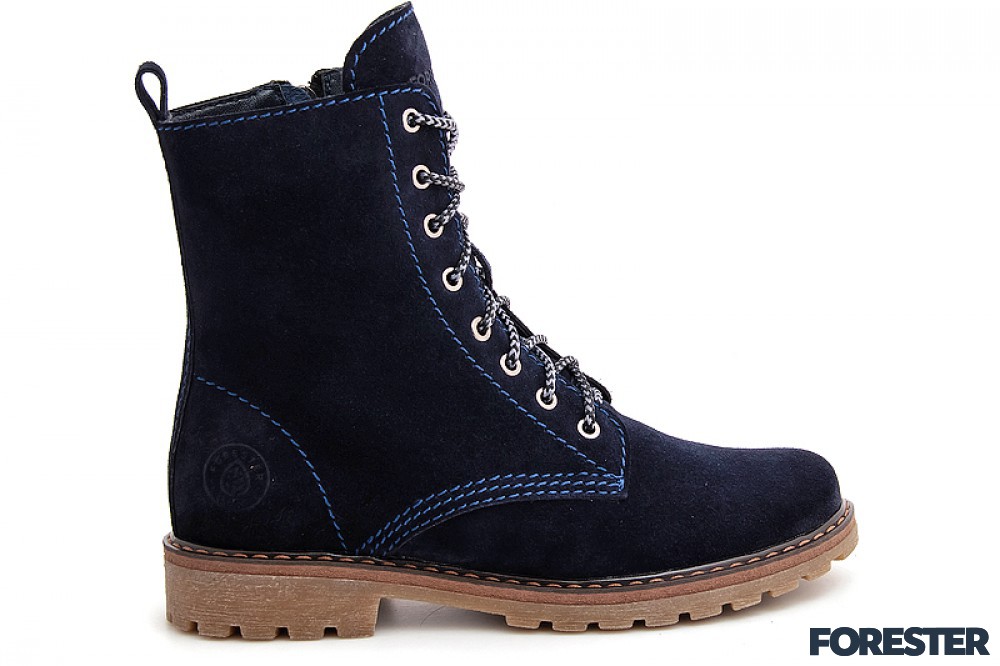 Женские утепленные ботиночки Forester 35582-89 Синие
