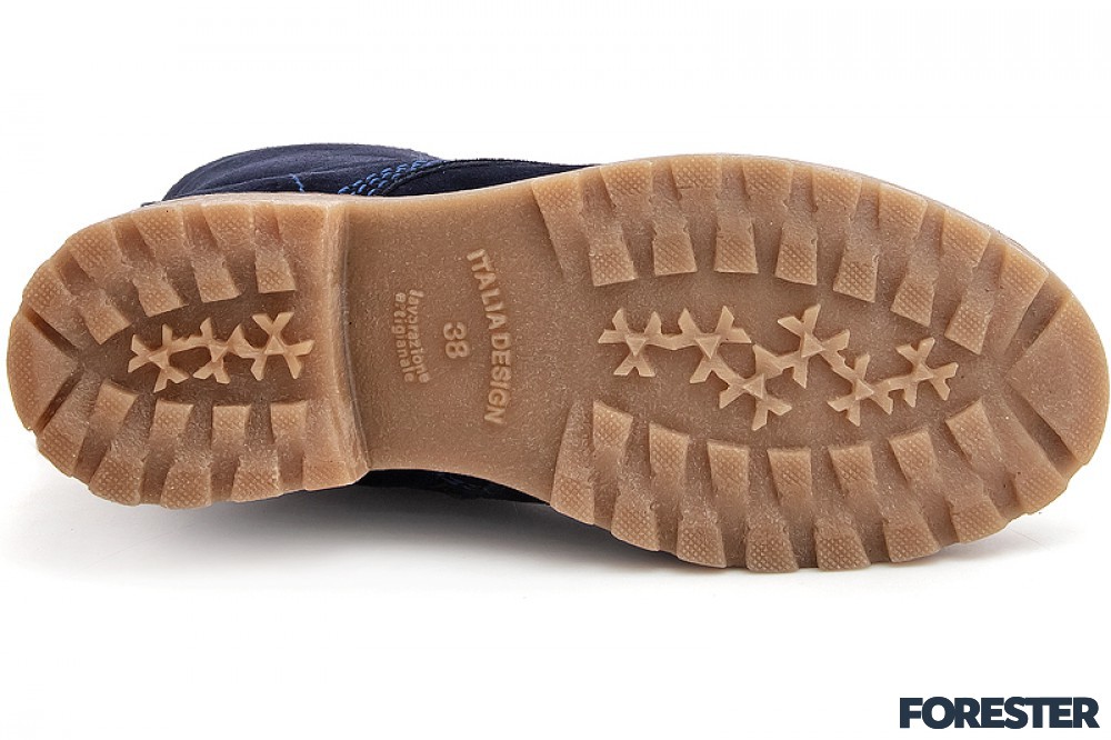 Женские утепленные ботиночки Forester 35582-89 Синие
